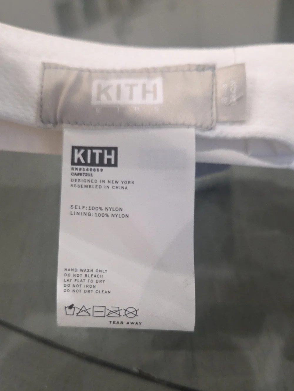 Kith Kids White Visor with Navy Logo